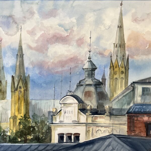 Rīta gaisma, akvarelis / papīrs, 40x30 cm, ar rāmi 50x40 cm, 130 eiro