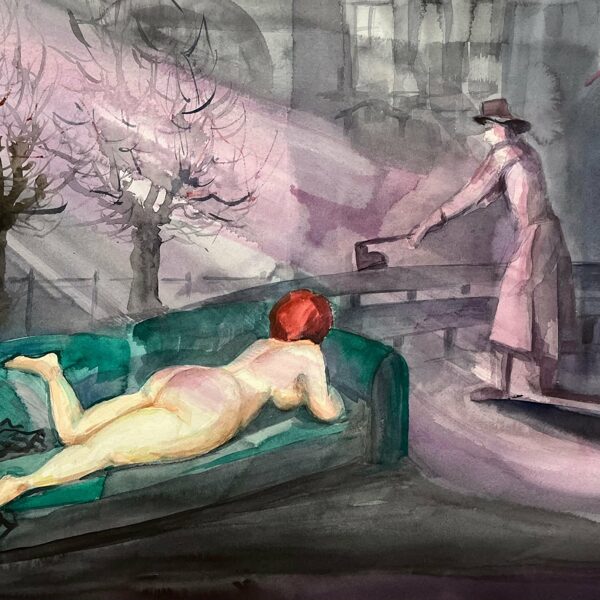 Liepaja, watercolor / cotton paper, 45 x 35 cm, 130 eiro