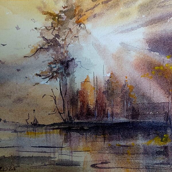 Nature study, watercolor / cotton paper, 27x18, 40 euro