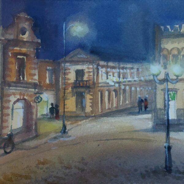 Rose Square, watercolor / paper, 40x30 cm, 130 euro