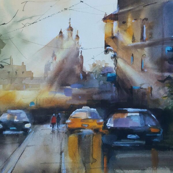 Karosta, watercolor / cotton paper, 35x25 cm, 90 euro