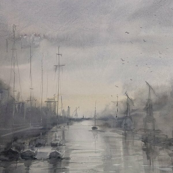 Quiet Passage, watercolor / cotton paper, 45 x 35 cm, 130 eiro