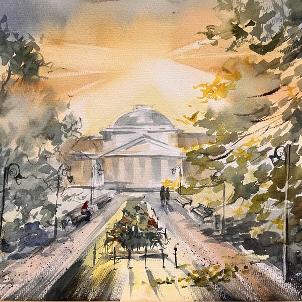 In memoriam, watercolor / paper, 40x30 cm, framed 50x40 cm,, 130 euro