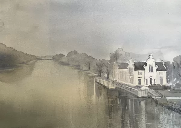 Mist, watercolor / paper, 50x35 cm, 90 euro unframed