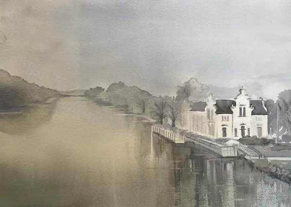 Mist, watercolor / paper, 50x35 cm, 90 euro unframed